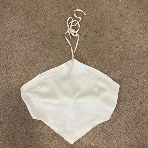 white halter blouse